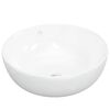 vidaXL Wash Basin White 17.3"x6.7" Ceramic Round