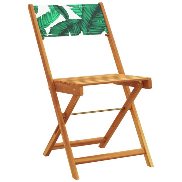 vidaXL Garden Chair Set of 8 Green Solid acacia wood Standard Foldable