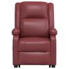 vidaXL Power Lift Massage Recliner Wine Red Faux Leather