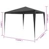 vidaXL Party Tent Anthracite Polyethylene roof, Steel frame 10 x 10 ft