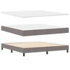 vidaXL Box Spring Bed with Mattress Taupe 70.9" x 78.7" fabric