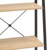 vidaXL Standing Shelf Light Brown and Black Engineered wood, steel Large