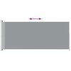vidaXL Side Awning Grey Polyester, powder-coated steel 70.9x118.1 in
