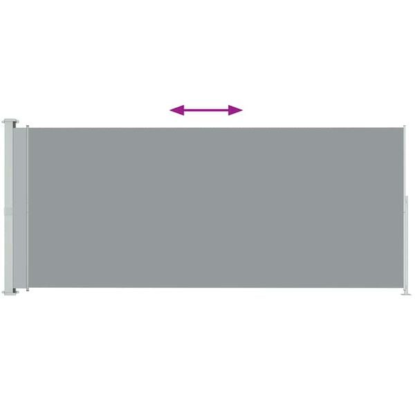 vidaXL Side Awning Grey Polyester, powder-coated steel 70.9x118.1 in