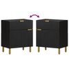vidaXL Bedside Cabinet Black Engineered wood 19.7x13.0x23.6 in