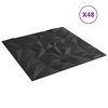 vidaXL Wall Panels 48 pcs Black 19.7"x19.7" XPS 129.2 ft² Amethyst
