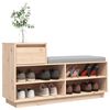 vidaXL Shoe Cabinet Untreated Natural Wood Solid pine wood Medium