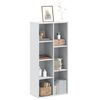 vidaXL Bookcase White Engineered wood 19.7x9.8x41.3 in Bookcase