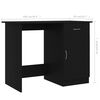 vidaXL Desk Black Engineered wood Compact Desk Rectangular Modern