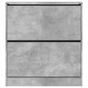vidaXL Shoe Cabinet Concrete Grey Engineered Wood Compact Shoe Cabinet