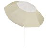 vidaXL Beach Parasol Sand Yellow Polyester 118.1 in Tiltable