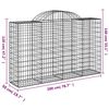 vidaXL Gabion Basket Set of 40 Silver Galvanized iron Large