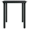 vidaXL Garden Dining Set Black Powder-coated steel, glass, plastic Large