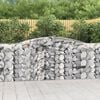 vidaXL Gabion Basket Set of 4 Silver Galvanized Iron