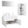 vidaXL Bathroom Furniture Set White Engineered wood, acrylic S