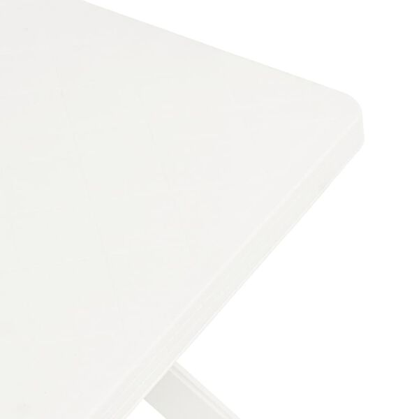 vidaXL Garden Table White Plastic 27.6x27.6 in Durable Bistro Table