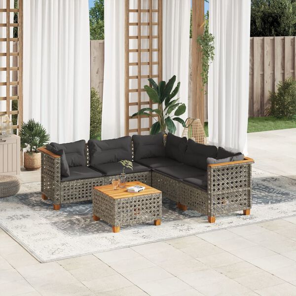vidaXL Garden Sofa Set Grey