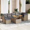 vidaXL Garden Sofa Set Beige, Light Grey