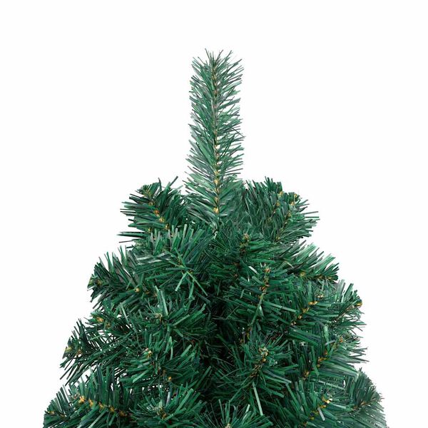 vidaXL Artificial Half Pre-lit Christmas Tree with Ball Set Green 70.9"