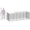 vidaXL Dog Kennel Black and Silver Grey Powder-coated steel, Polyethylene