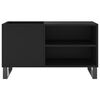 vidaXL Record Cabinet Black Engineered wood, iron