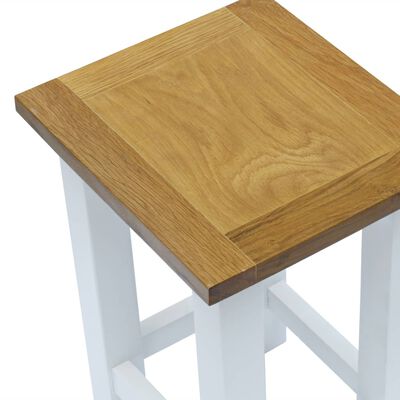 vidaXL End Tables 2 pcs 10.6"x9.4"x14.6" Solid Oak Wood