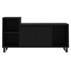 vidaXL TV Cabinet Black Engineered Wood Medium TV Cabinet Rectangular