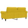 vidaXL 2-seater Sofa Yellow Velvet (100% polyester), Metal, Textilene
