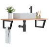 vidaXL Basin Shelf Wall Mounted Steel and Solid Wood Oak