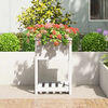vidaXL Planter White Solid pine wood 21.3x21.3x31.9 in Planter Square