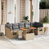 vidaXL Garden Sofa Set Beige, Light Grey