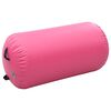 vidaXL Inflatable Gymnastic Roll with Pump 47.2x35.4" PVC Pink