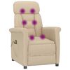 vidaXL Massage Chair Cream 70.5 x 96.5 x 95 cm Fabric and metal