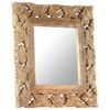 vidaXL Mirror Natural Brown Solid Mango Wood Medium Decorative Inlays