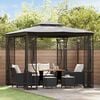 vidaXL Gazebo with Nets 9.8'x9.8'x8.7' Anthracite