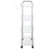 vidaXL Storage Trolley 4-Tier Transparent 14.6x11.0x37.4" Acrylic