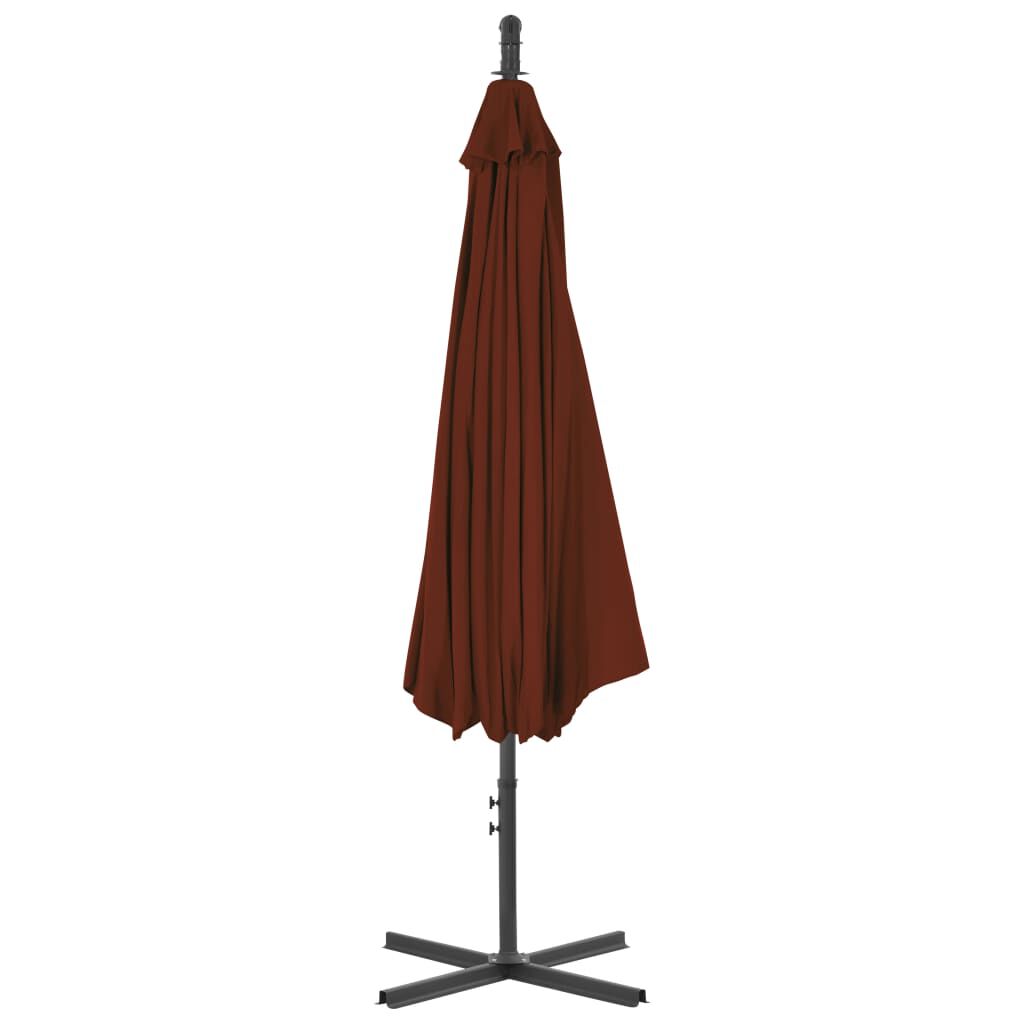 vidaXL Cantilever Garden Umbrella Terracotta Steel, Polyester