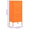vidaXL Storage Cabinet Orange Steel Medium Levelers Storage Cabinet