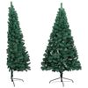 vidaXL Artificial Half Christmas Tree Green PVC 70.9 in