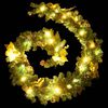 vidaXL Christmas Garland Green and Gold PVC 8.9 feet Christmas Garland
