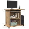 vidaXL Computer Desk Artisan oak Engineered wood Compact