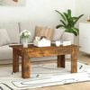 vidaXL Coffee Table Smoked Oak Engineered Wood 39.4 x 23.6 x 16.5 in
