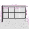 vidaXL Garden Gate Steel 137.8"x59.1" Anthracite