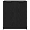 vidaXL Shoe Cabinet Black Oak 23.23 x 13.78 x 27.56 in Engineered Wood