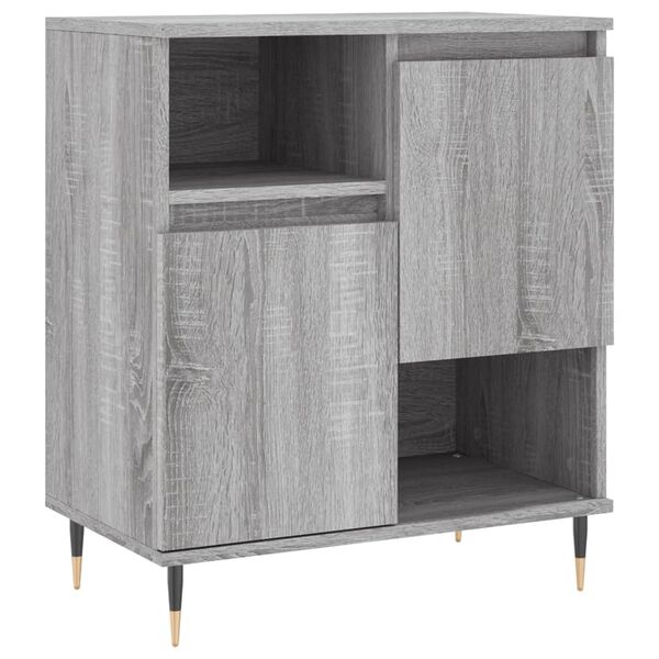 vidaXL Sideboard Gray Sonoma Engineered wood Medium Storage Sideboard