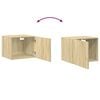vidaXL Wall Cabinet Sonoma Oak Engineered wood 19.7x16.7x15.7 in