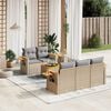vidaXL Garden Sofa Set Beige, Light Grey