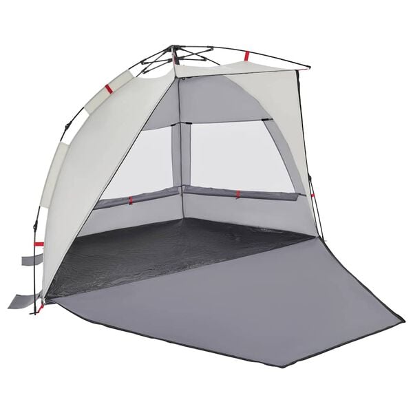 vidaXL Beach Tent 2-Person Gray Quick Release Waterproof