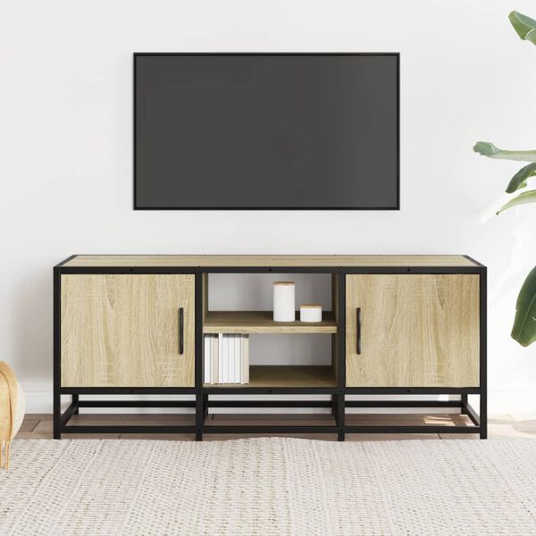 vidaXL TV Cabinet Sonoma oak Engineered wood 39.4 x 13.8 x 16.1 in