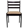 vidaXL Chair Set of 4 Brown Solid rubber wood and polyester Medium